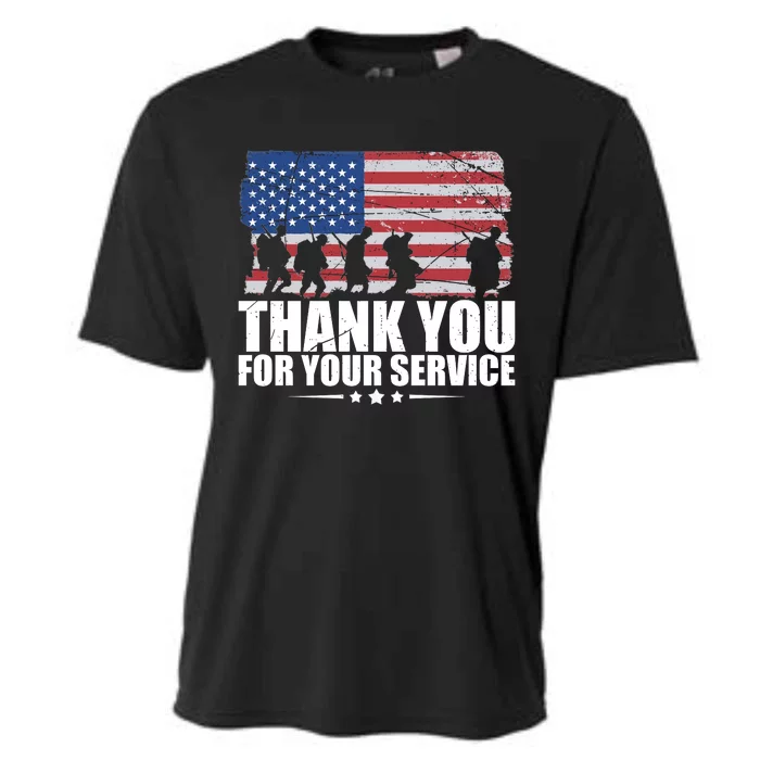 Thank You For Your Service Veteran Day Gift Cooling Performance Crew T-Shirt