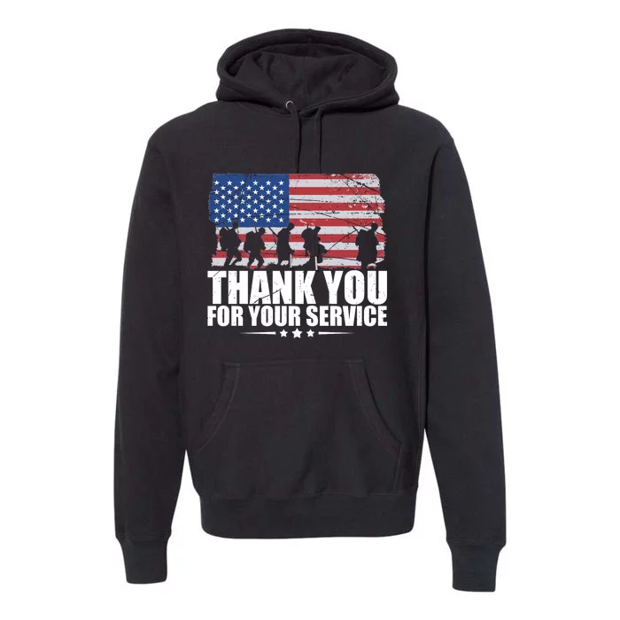 Thank You For Your Service Veteran Day Gift Premium Hoodie