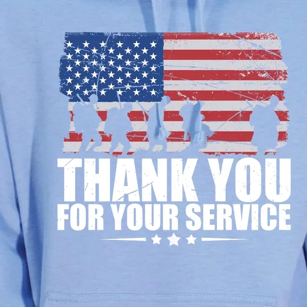 Thank You For Your Service Veteran Day Gift Unisex Surf Hoodie