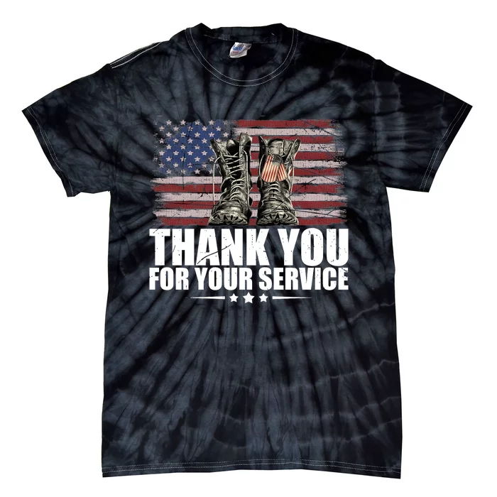 Thank You For Your Service Veteran Day Gift Tie-Dye T-Shirt