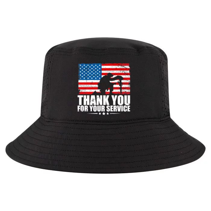 Thank You For Your Service Veteran Day Gift Cool Comfort Performance Bucket Hat