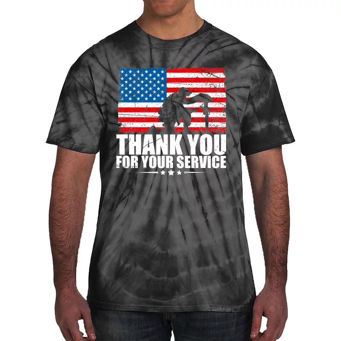 Thank You For Your Service Veteran Day Gift Tie-Dye T-Shirt