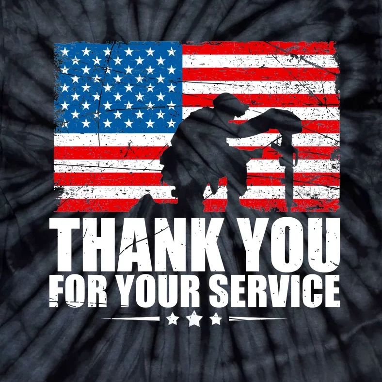 Thank You For Your Service Veteran Day Gift Tie-Dye T-Shirt