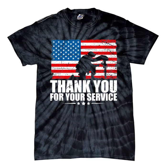 Thank You For Your Service Veteran Day Gift Tie-Dye T-Shirt