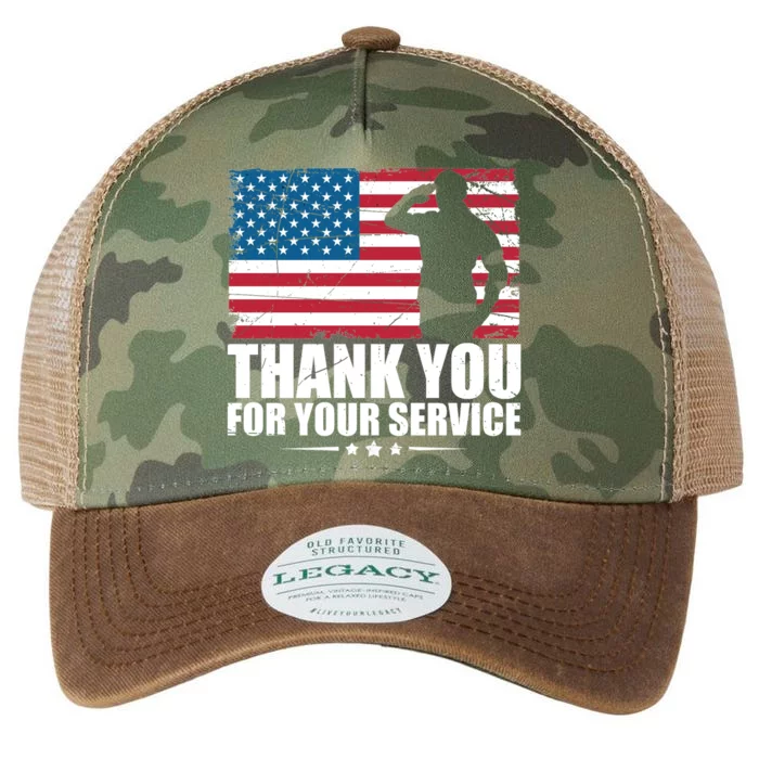 Thank You For Your Service Veteran Day Gift Legacy Tie Dye Trucker Hat