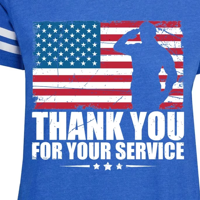 Thank You For Your Service Veteran Day Gift Enza Ladies Jersey Football T-Shirt