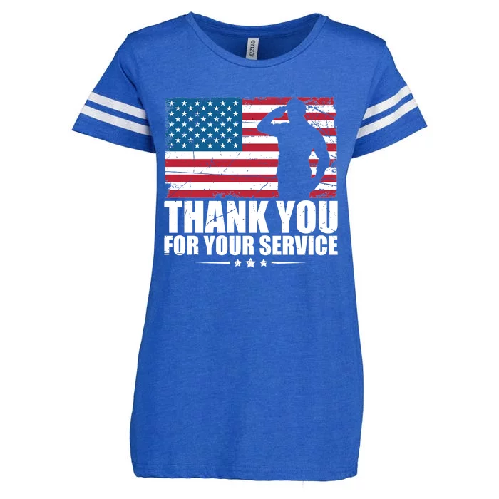 Thank You For Your Service Veteran Day Gift Enza Ladies Jersey Football T-Shirt