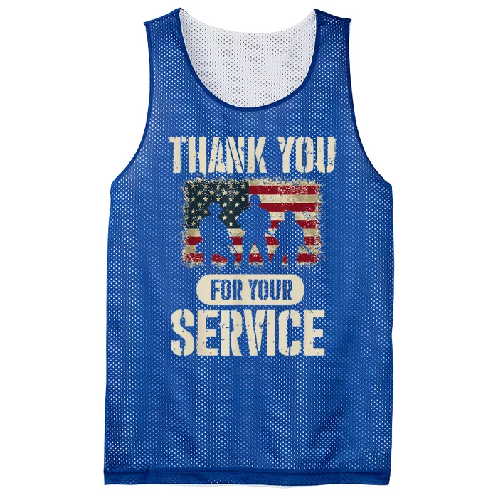 Thank You For Your Service Shirt, Patriotic Veterans Day Mesh Reversible Basketball Jersey Tank