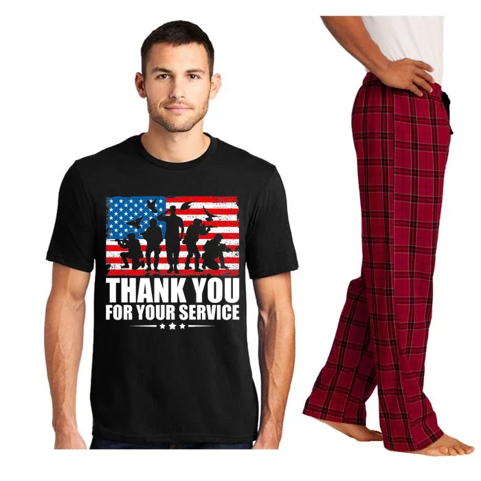 Thank You For Your Service Veteran Day Gift Pajama Set