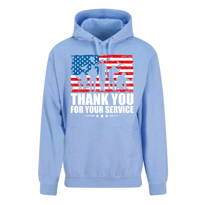 Thank You For Your Service Veteran Day Gift Unisex Surf Hoodie