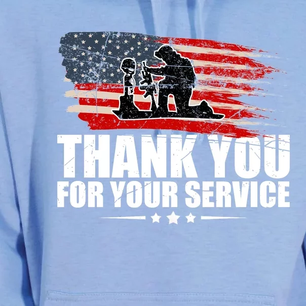 Thank You For Your Service Veteran Day Gift Unisex Surf Hoodie