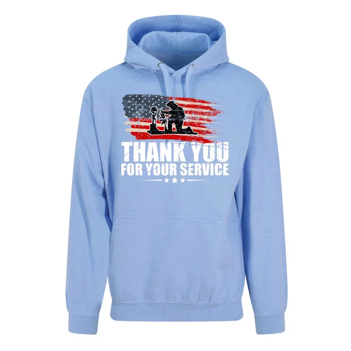 Thank You For Your Service Veteran Day Gift Unisex Surf Hoodie