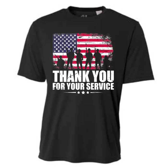 Thank You For Your Service Veteran Day Gift Cooling Performance Crew T-Shirt