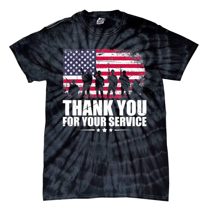 Thank You For Your Service Veteran Day Gift Tie-Dye T-Shirt