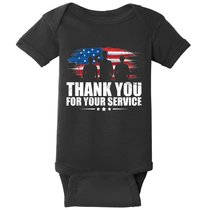 Thank You For Your Service Veteran Day Gift Baby Bodysuit