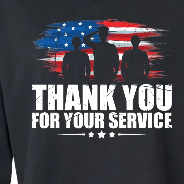 Thank You For Your Service Veteran Day Gift Cropped Pullover Crew