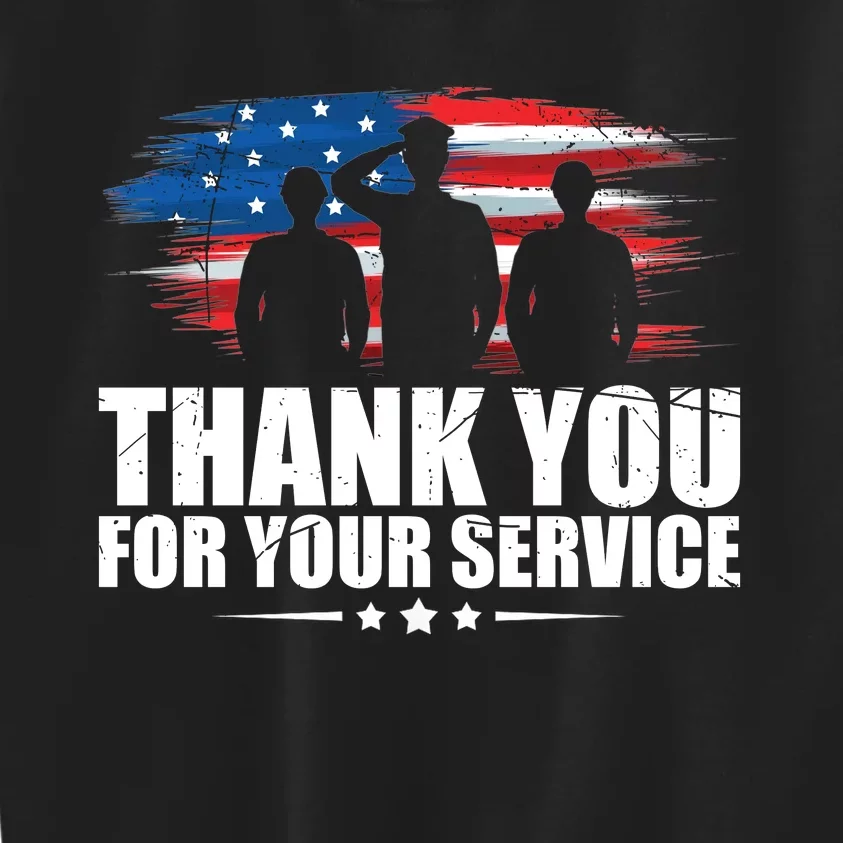 Thank You For Your Service Veteran Day Gift Kids Sweatshirt