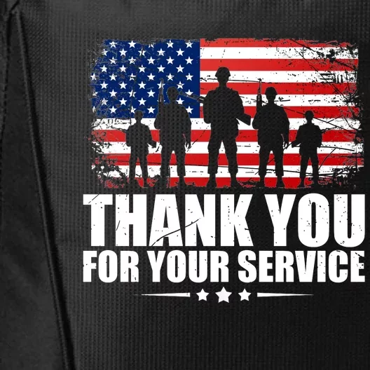 Thank You For Your Service Veteran Day Gift City Backpack