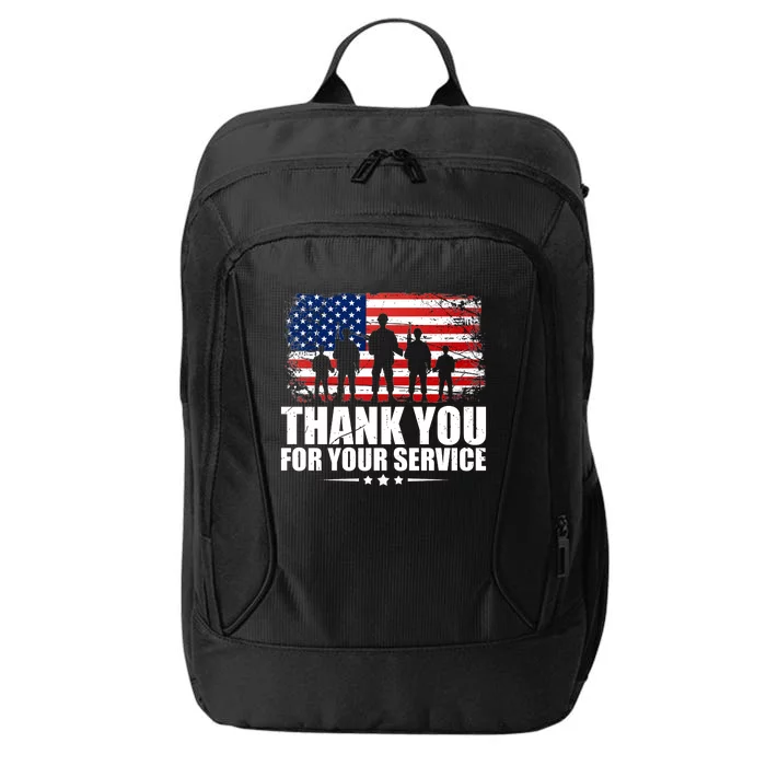 Thank You For Your Service Veteran Day Gift City Backpack