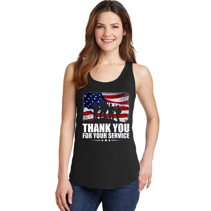 Thank You For Your Service Veteran Day Gift Ladies Essential Tank