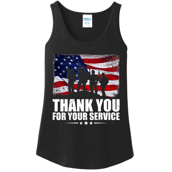 Thank You For Your Service Veteran Day Gift Ladies Essential Tank