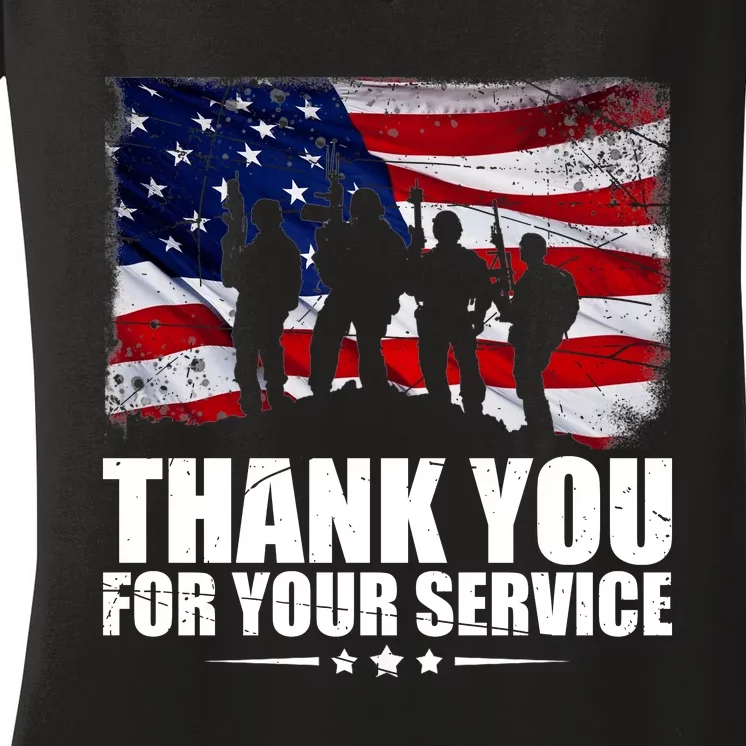 Thank You For Your Service Veteran Day Gift Women's V-Neck T-Shirt