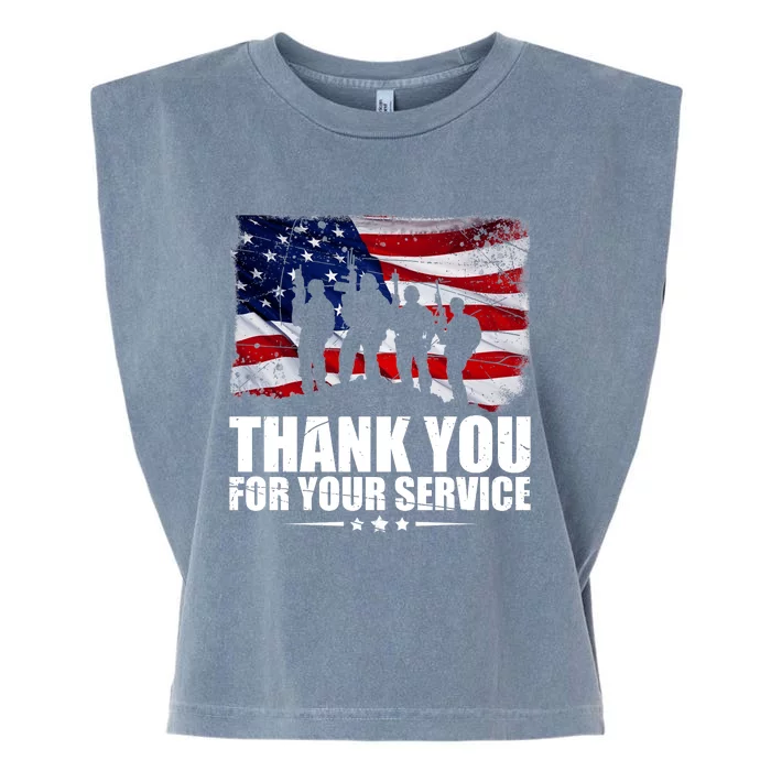 Thank You For Your Service Veteran Day Gift Garment-Dyed Women's Muscle Tee