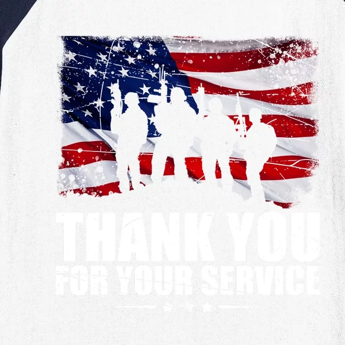 Thank You For Your Service Veteran Day Gift Baseball Sleeve Shirt