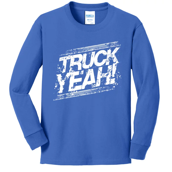 Truck Yeah! Funny Designer Gift Kids Long Sleeve Shirt