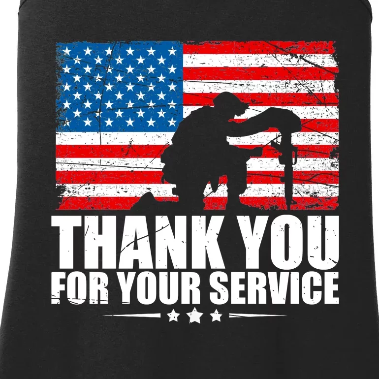 Thank You For Your Service Veteran Day Gift Ladies Essential Tank