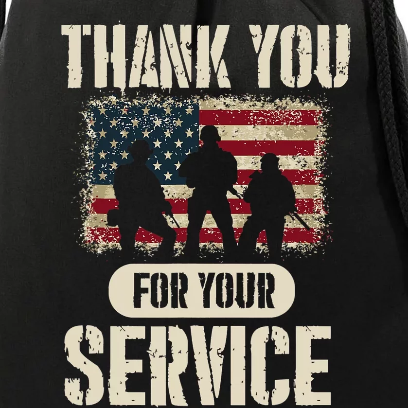 Thank You For Your Service Shirt, Patriotic Veterans Day Drawstring Bag