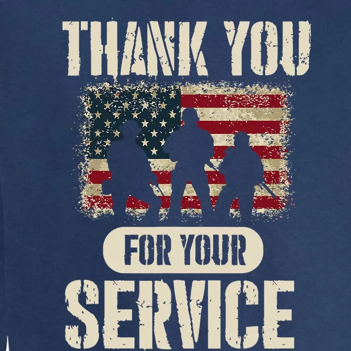 Thank You For Your Service Shirt, Patriotic Veterans Day Garment-Dyed Sweatshirt