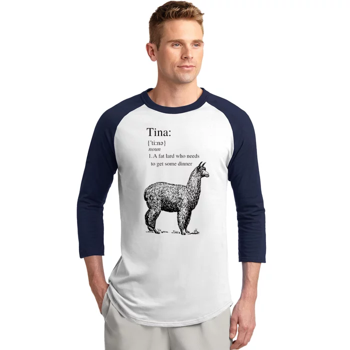 Tina You Fat Lard Come Get Some Dinner Funny Baseball Sleeve Shirt