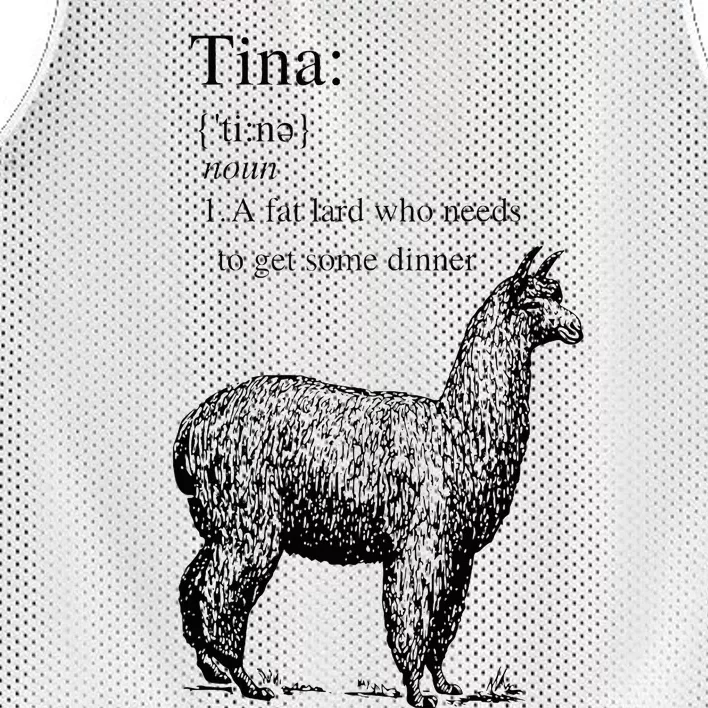 Tina You Fat Lard Come Get Some Dinner Funny Mesh Reversible Basketball Jersey Tank