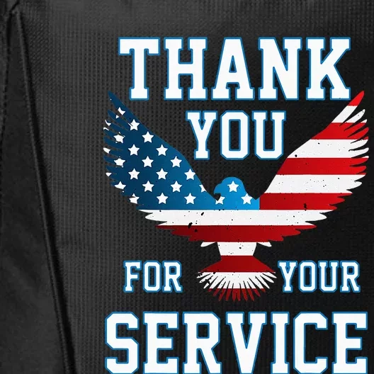 Thank You For Your Service Patriotic Eagle City Backpack