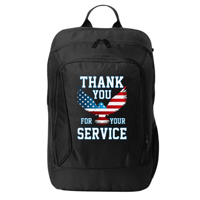 Thank You For Your Service Patriotic Eagle City Backpack