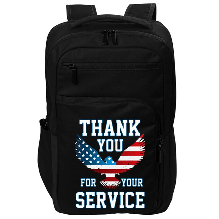 Thank You For Your Service Patriotic Eagle Impact Tech Backpack