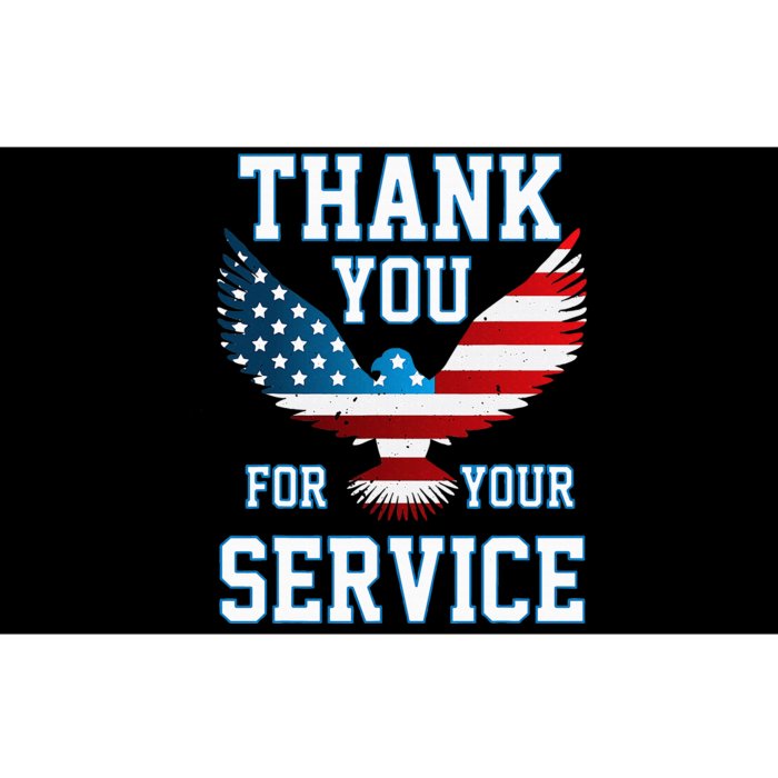 Thank You For Your Service Patriotic Eagle Bumper Sticker