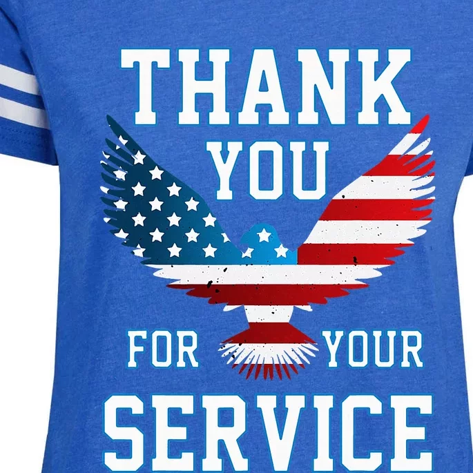 Thank You For Your Service Patriotic Eagle Enza Ladies Jersey Football T-Shirt