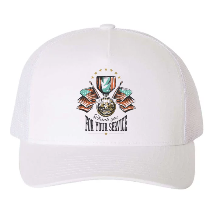 Thank You For Your Service Veteran Yupoong Adult 5-Panel Trucker Hat