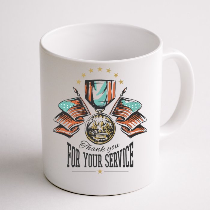 Thank You For Your Service Veteran Front & Back Coffee Mug