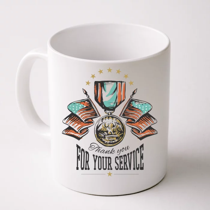 Thank You For Your Service Veteran Front & Back Coffee Mug