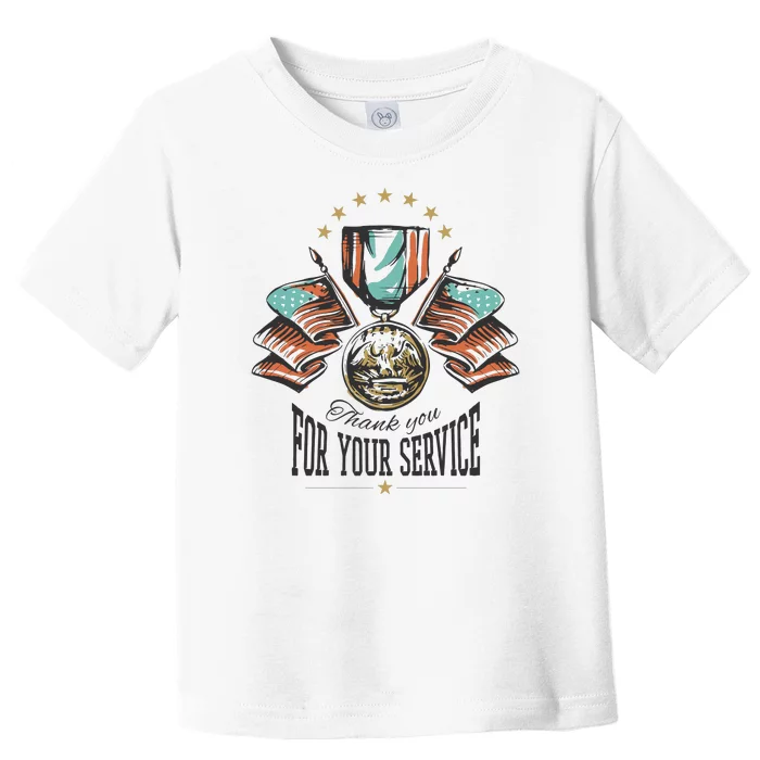 Thank You For Your Service Veteran Toddler T-Shirt