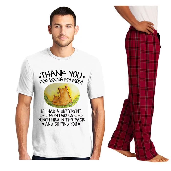 Thank You For Being My Mom Mother's Day Present For Mommy Gift Pajama Set