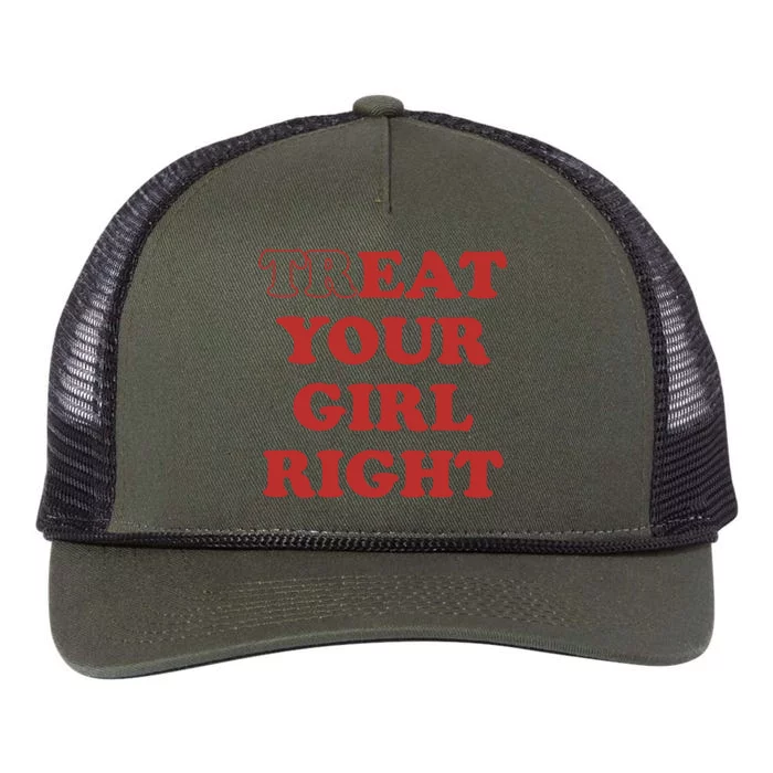 Treat Your Girl Right Retro Rope Trucker Hat Cap