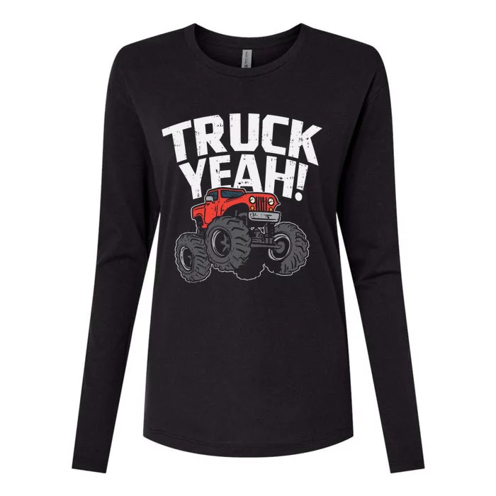 Truck Yeah Gift Womens Cotton Relaxed Long Sleeve T-Shirt