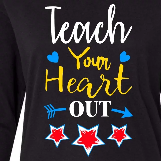 Teach Your Heart Out Womens Cotton Relaxed Long Sleeve T-Shirt