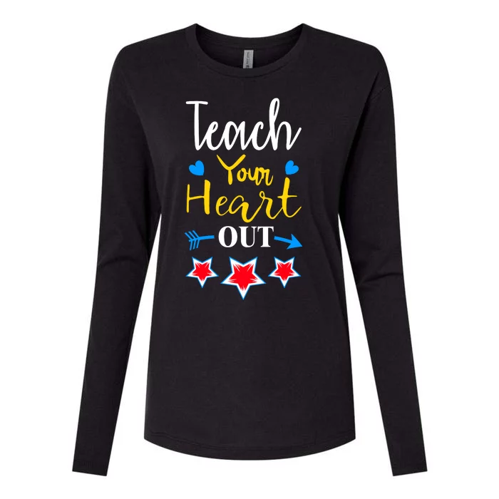 Teach Your Heart Out Womens Cotton Relaxed Long Sleeve T-Shirt