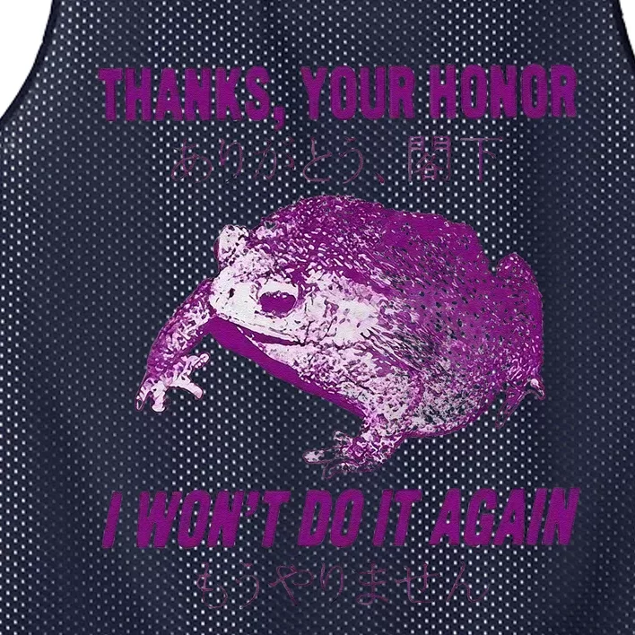 Thanks Your Honor I Won’T Do It Again Mesh Reversible Basketball Jersey Tank