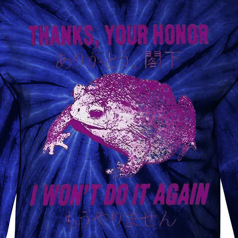 Thanks Your Honor I Won’T Do It Again Tie-Dye Long Sleeve Shirt